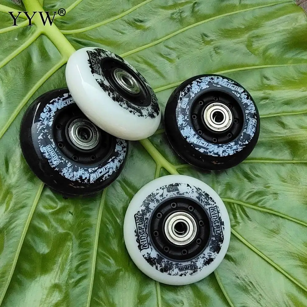 

Inline Skate Wheels 72 76 80mm Slalom Roller Skating Tires Roller Seba Luminous Wheel Skate Wheel PU Wheel Black White Patines