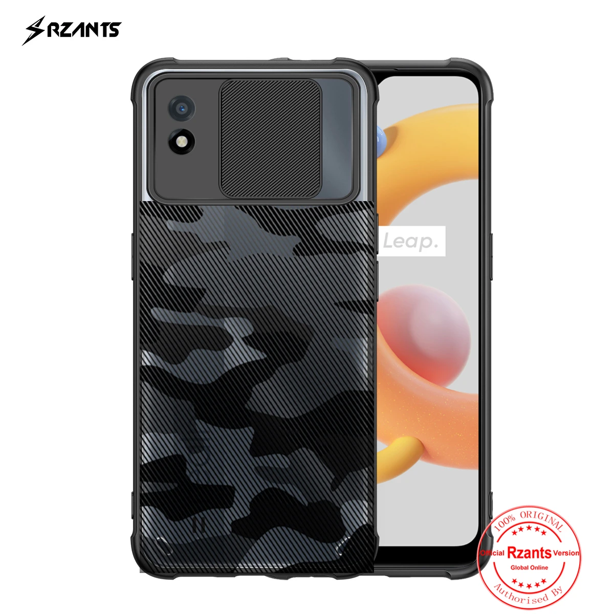 Rzants For OPPO Realme C11 2021 Realme C20 Case Soft Military [Camouflage Lens] Lens Protect Slim Clear Cover