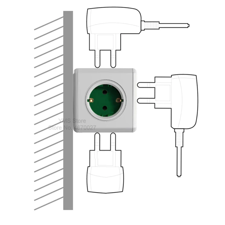 Allocacoc умный дом применение 5 розетки ЕС plug электрическое зарядное устройство мощность полосы мощность Cube multi удлинитель патрона умная розетка док путешествия