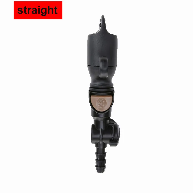 Black Straight Type Силиконовый водяной рот всасывания для воды мешок быстрого сброса гидратации воды укуса клапан сопло для наружного путешествия Велоспорт черный - Цвет: Black Straight Type