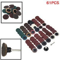 61pcs 50mm mini sanding discs 2 inch type r roll lock sanding discs mixed grit sander sanding pads sheet for metal wood