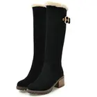 Женские теплые зимние сапоги NEMAONE на высоком квадратном каблуке, размер 41, 42, 43