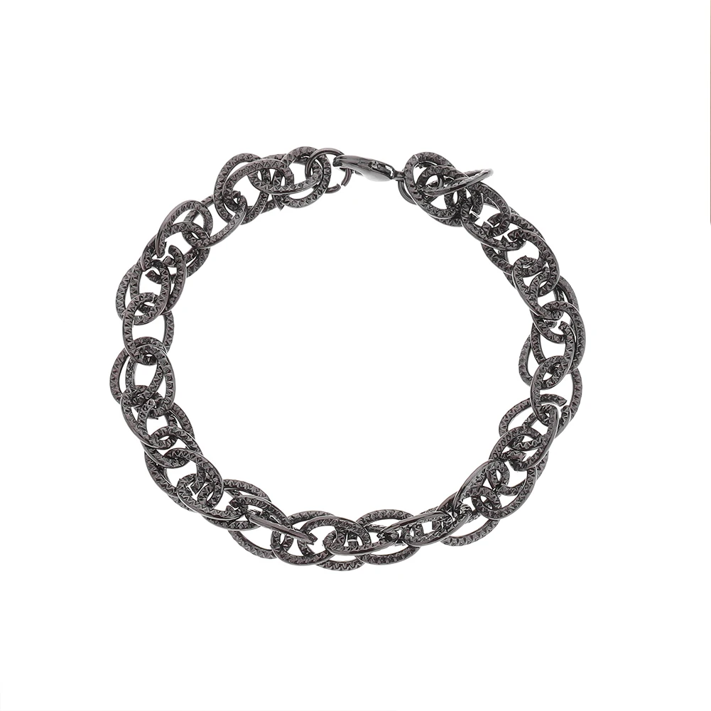 Горячие мужские и женские хип-хоп скрученный круг цепочка унисекс браслет на