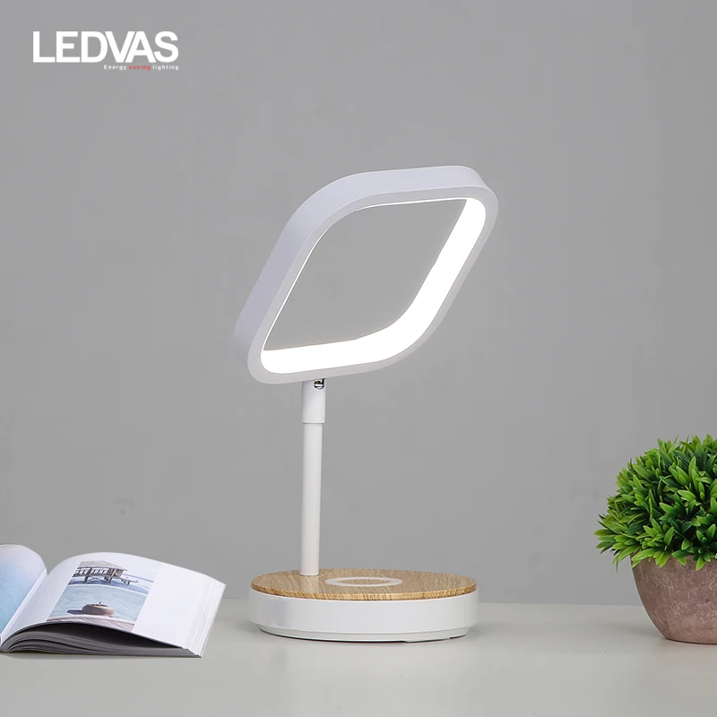 LEDVAS modern bedside reading lamp supports wireless charging touch dimming 12W energy-saving soft light to protect eyesight | Лампы и