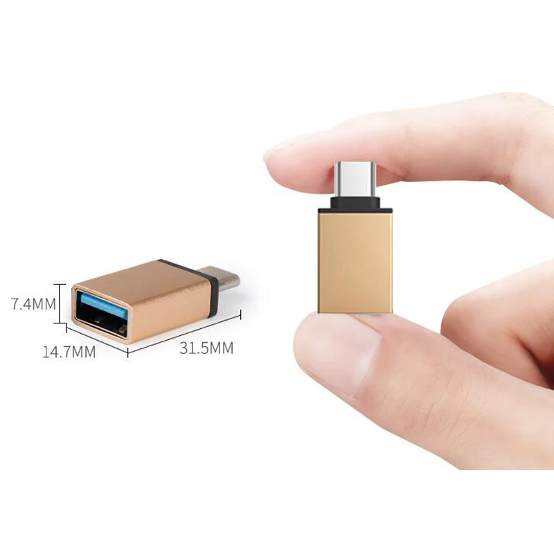 Мини адаптер OTG с портом USB Type C и разъемом C|USB-хабы| |