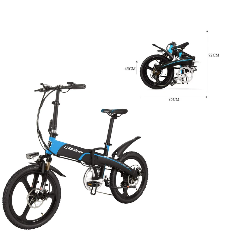 Электрический велосипед 20 дюймов интегрированное колесо складной электрический