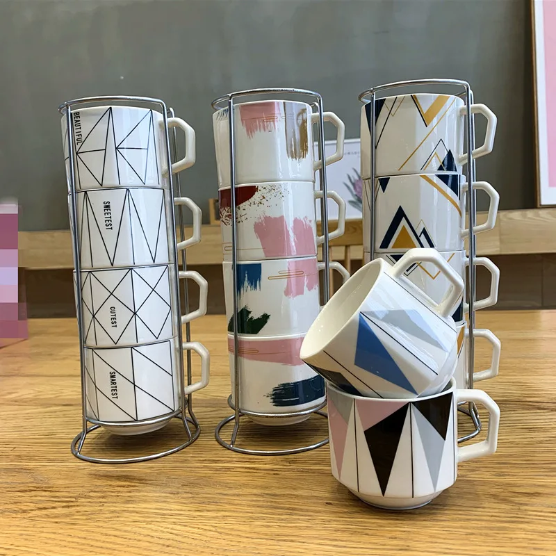 Креативная Геометрическая керамическая кружка домашние большие трехмерные