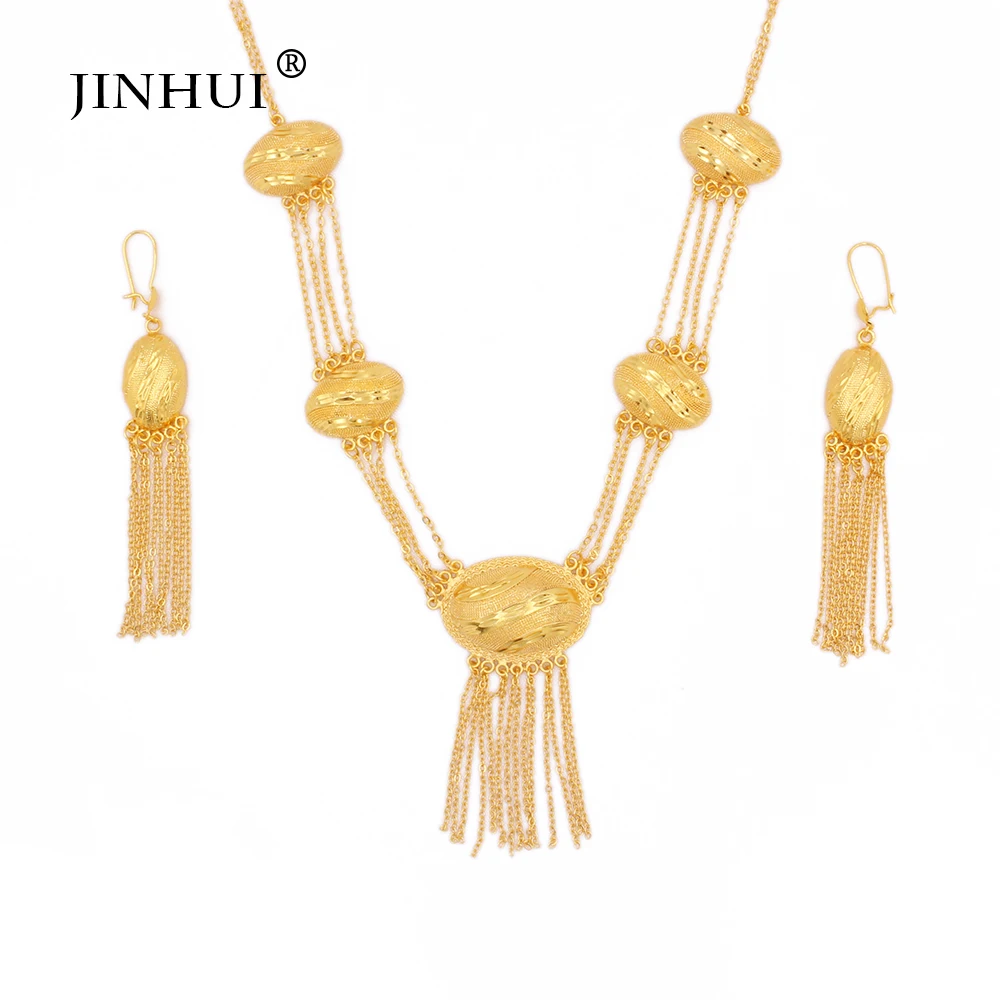 Свадебные ювелирные наборы в африканском стиле ожерелье и серьги с подвеской из