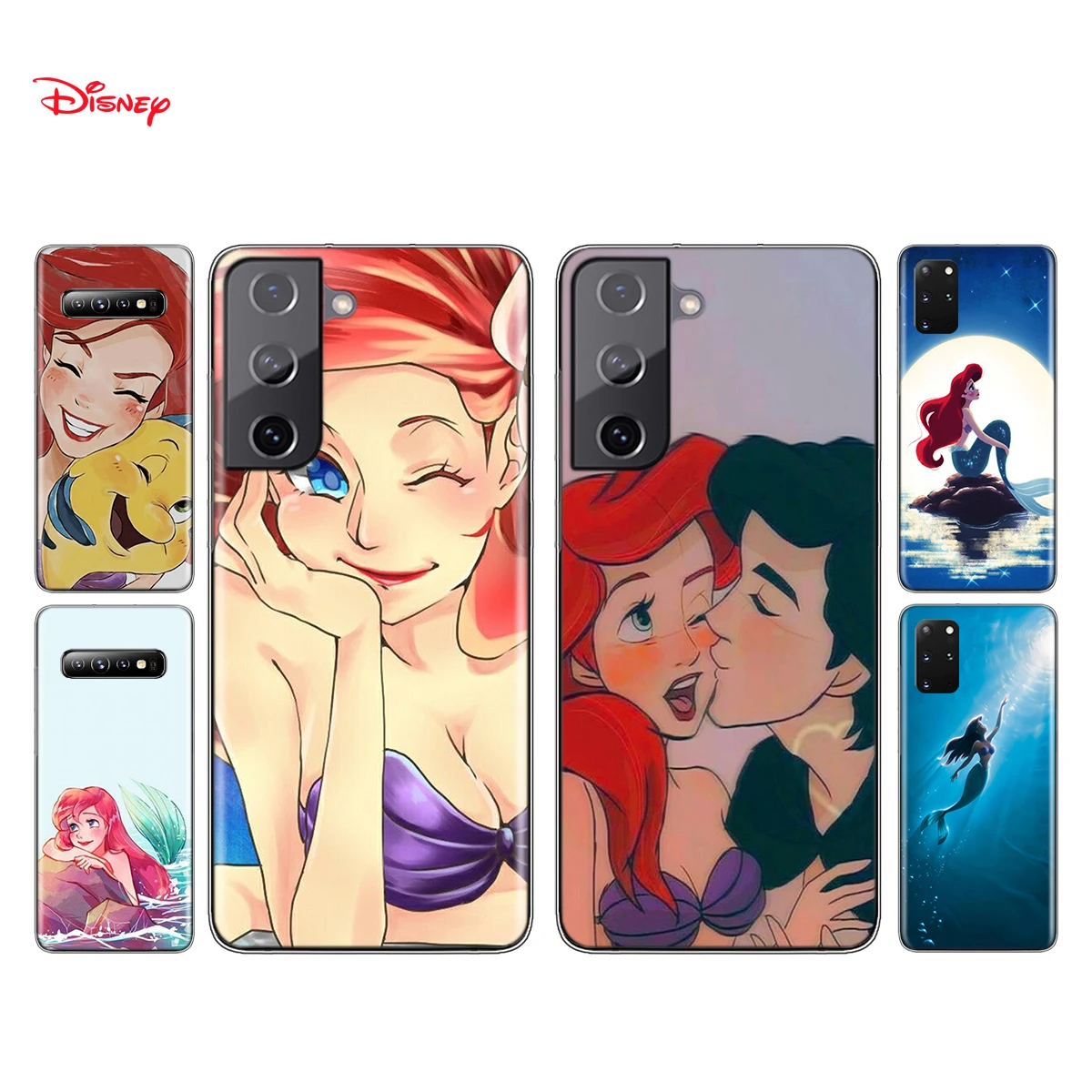 

Silicone Cover Princess Ariel For Samsung Galaxy S21 S20 FE Ultra S10 S10E Lite S9 S8 S7 Edge Plus Phone Case