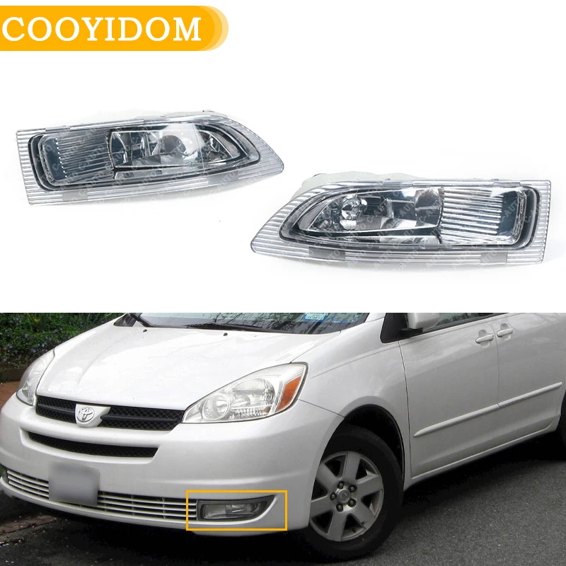 Left Right Car Fog Light Front bumper Driving Lamp Assembly Bar For TOYOTA SIENNA 2004 2005  81220-AE010 81210-AE010 car-styling