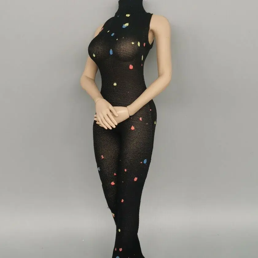 

1/6th Female Pattern High Collar Sleeveless Bodysuit Model for 12" TBL PHICEN