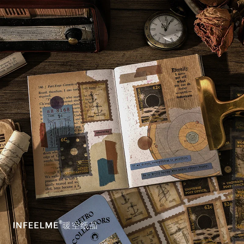 100 шт./упак. креативные бронзовые винтажные стикеры в стиле штампов для