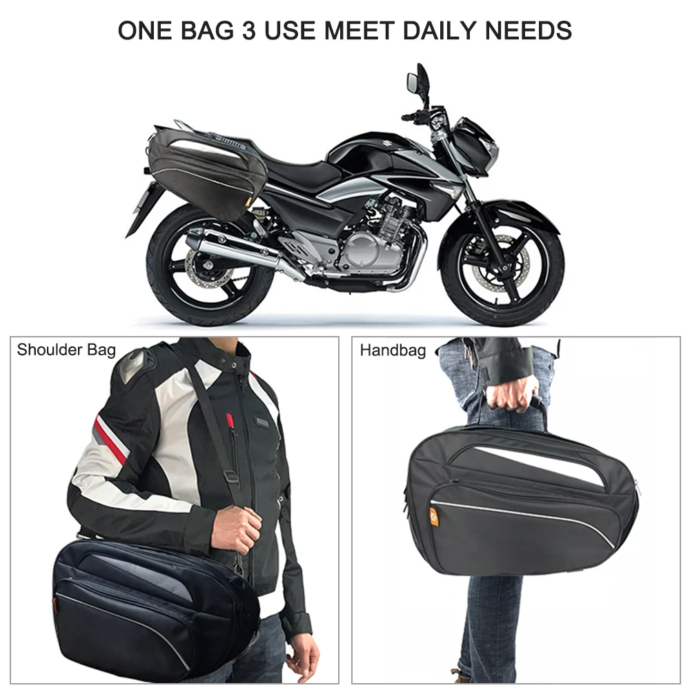 Universal Motorcycle Side Saddlebag Waterproof Luggage Tool Bag 2pcs Black |