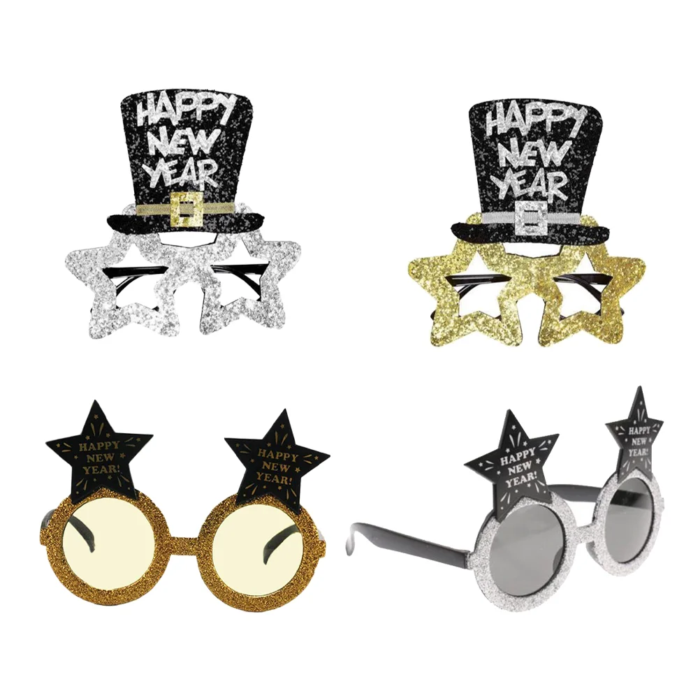 

4pcs Chic Eyeglasses Party Glasses Decoration Props Party Costume Accessory