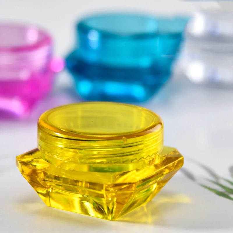 100 шт. прозрачная косметическая бутылка для крема с бриллиантами 3 г пустая банка