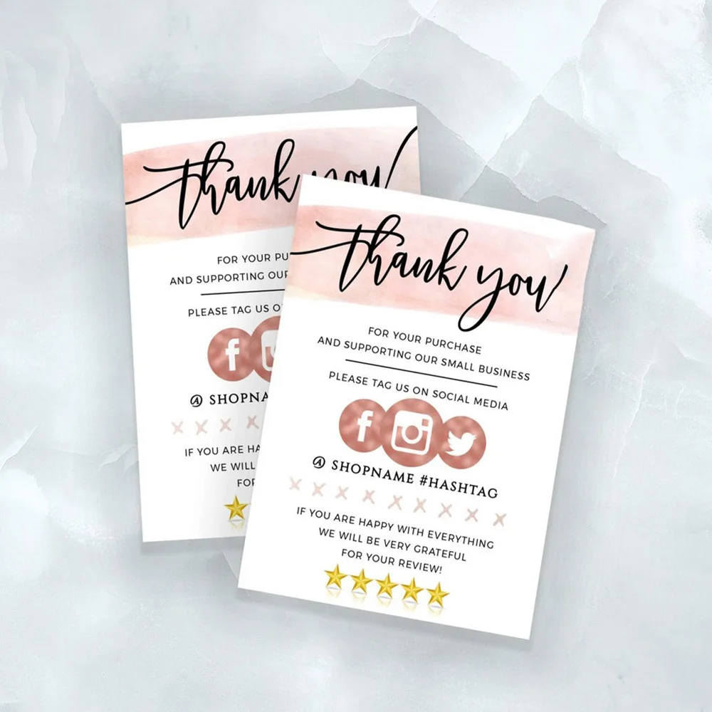 Персонализированная открытка из розового золота маленькая визитница