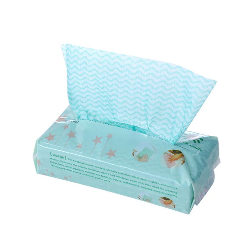 160PCS/2 Packs Environmental Disposable Washing Dish Towel Kitchen Cleaning Cloth Non-stick Oil Wiping Rags Bag(Random Col | Дом и сад