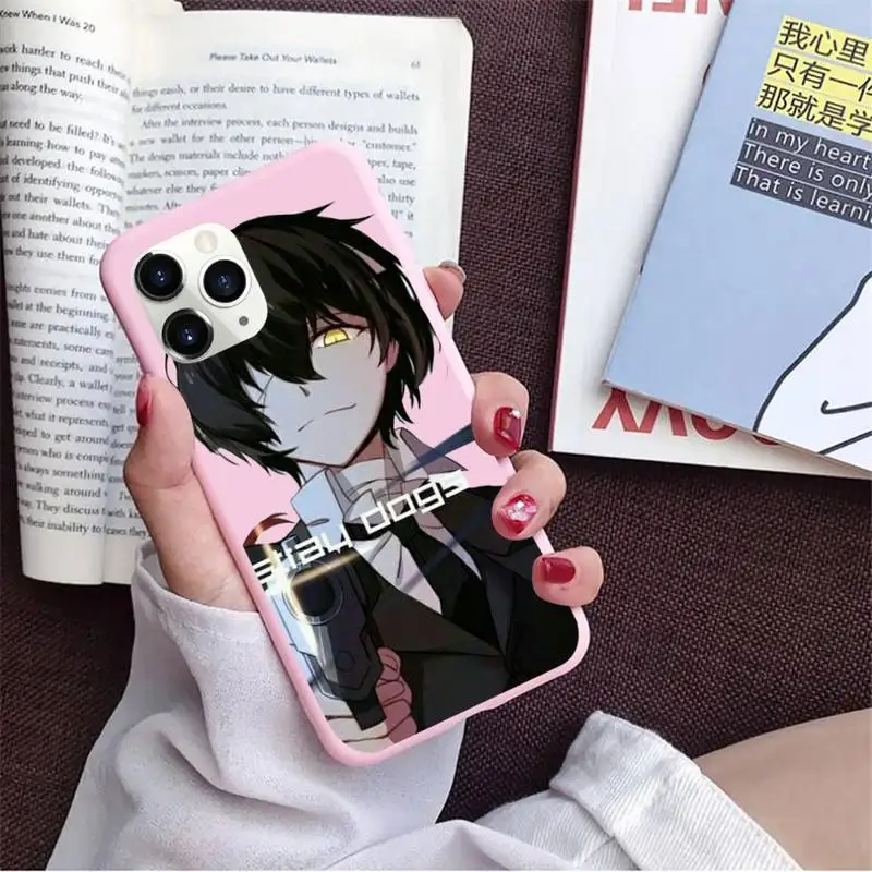 

Anime Bungou Stray Dogs Phone Case Candy Color for iPhone 11 12 pro XS MAX 8 7 6 6S Plus X 5S SE 2020 XR