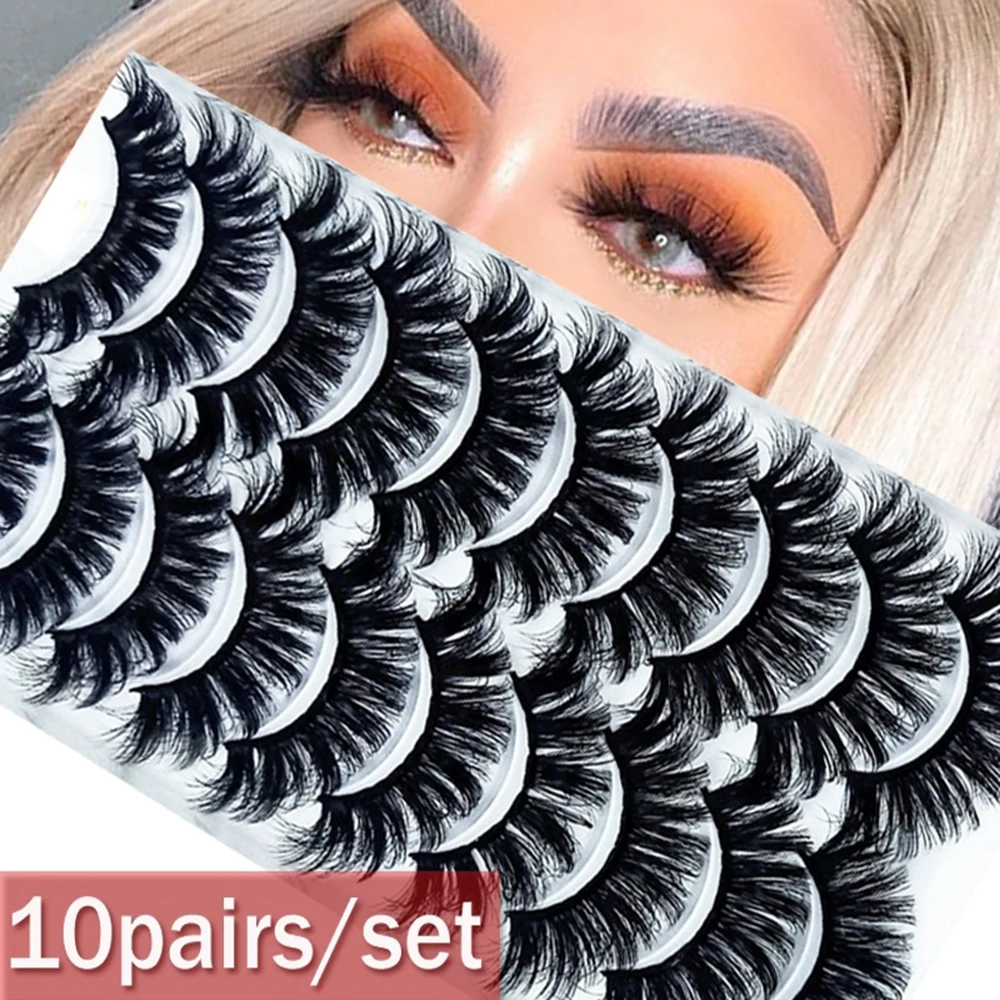 LEKGAVD 5 пар Wispies Fluffies драма ручная работа безжалостные ресницы 6D искусственные норковые волосы Накладные ресницы для наращивания Красота Макияж