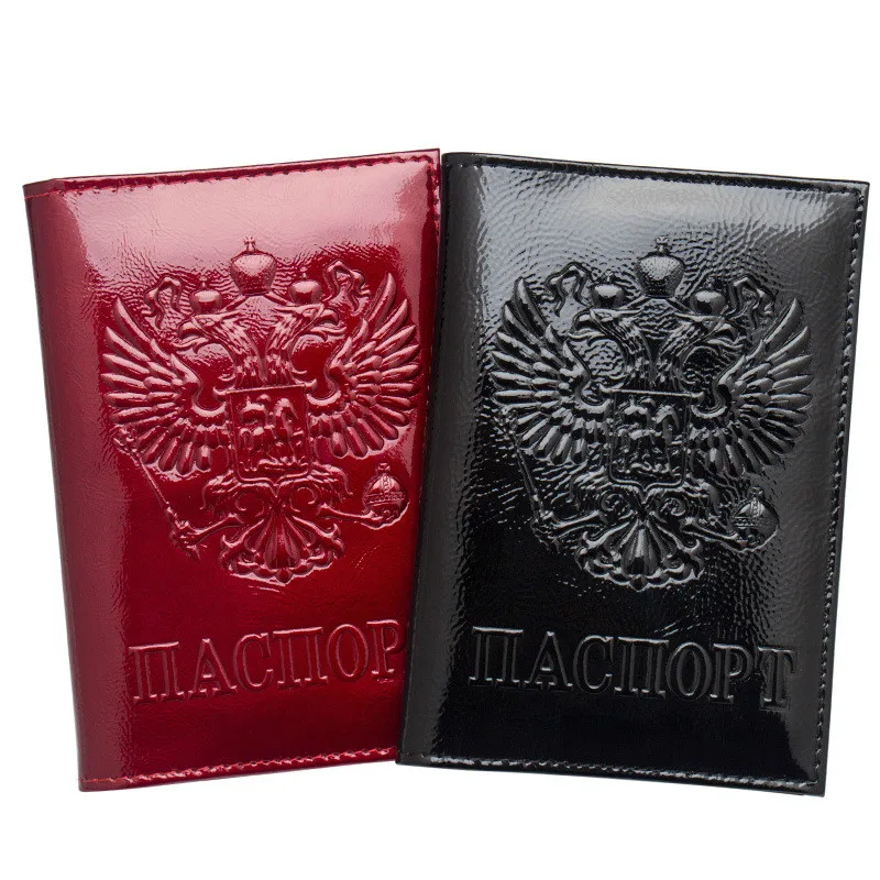 2019 дорожная воловья яркая натуральная кожа Россия Обложка для паспорта женский
