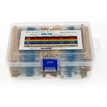 3120pcs/Box 156Value x 20pcs 1% 1/4W Metal Film Resistor Kit 1R-10M Ohm Component Pack