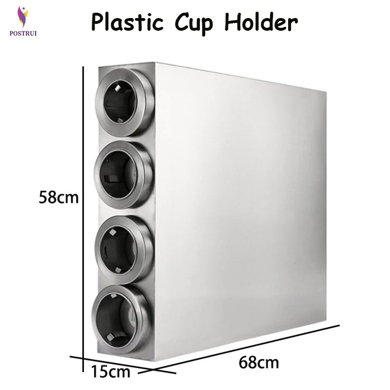 Раздатчик для бумажных стаканчиков Нержавеющая сталь Пластик подстаканник с 4