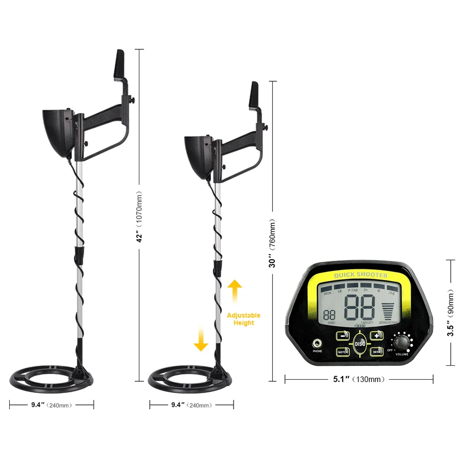 Подземный металлоискатель Высокочувствительный металлодетектор с золотым