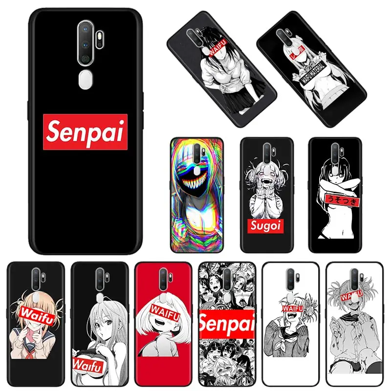 Мягкий чехол Sugoi Senpai Anime Waifu для Oppo A5 A9 2020 Reno3 F11 Pro Find X2 Lite ACE2 A31 F15 A52 A72 A92 A92s|Бамперы| |