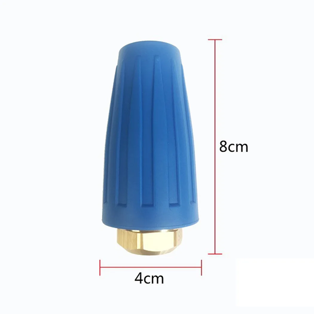 

1/4 In Spray Nozzle 3600PSI 80*40mm Blue High Pressure Steel + Plastic