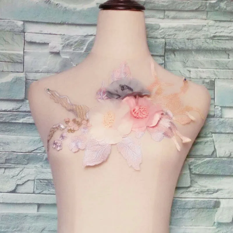 1 шт. Красивая Цветочная аппликация вышитые нашивки для одежды платья модная