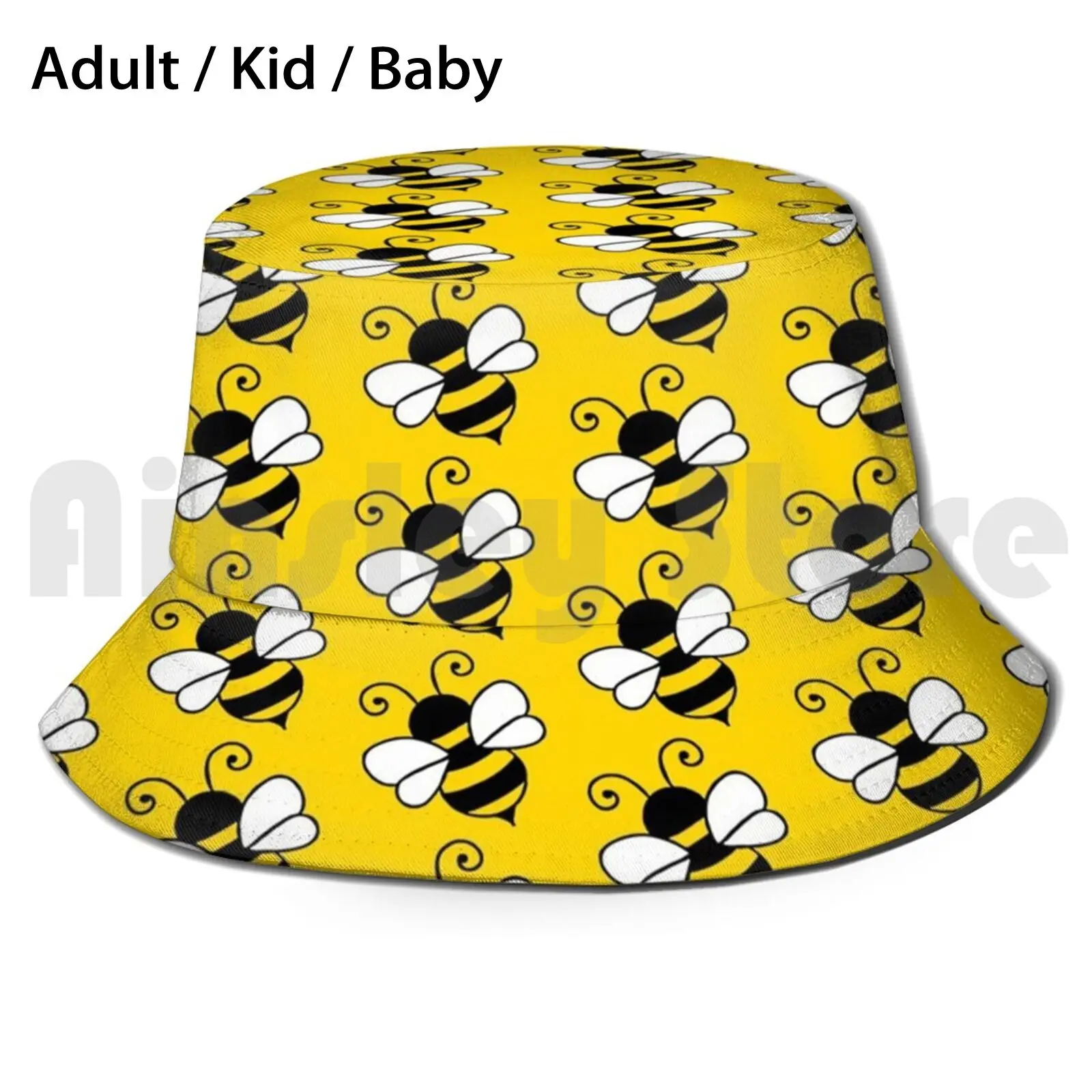 

Beezin Sun Hat Foldable UV Protection Bee Bumblebee Cute Cottagecore Golden Yellow Honey Bees Save The Bees Earth