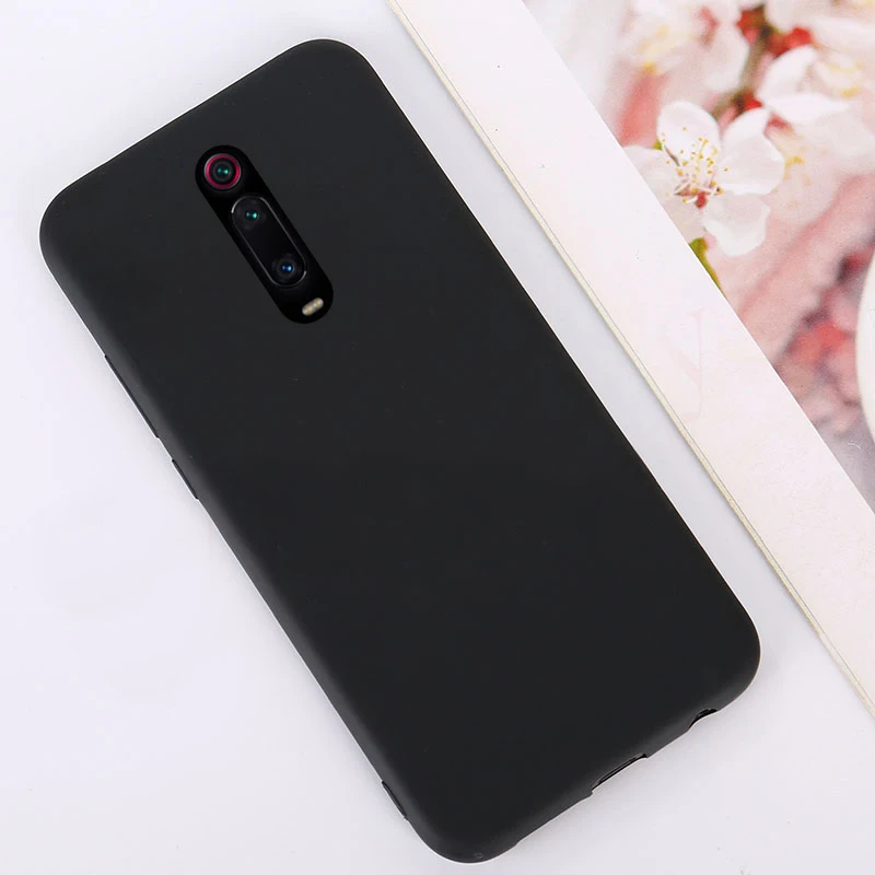 Мягкая коробка для сладостей для Xiaomi Redmi Note 8 iPhone 7 6 Plus 5 iPad Pro mi 9 SE 9T CC9 A3 A2 8 Lite 6X крышка на Red mi 7 7A 6A S2 K20 Pocophone F1 чехол - Цвет: Black