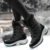Новинка 2021, зимние женские сапоги высокого качества, сохраняют тепло, сапоги до середины икры, женские удобные сапоги на шнуровке, женские сапоги на массивной платформе - изображение