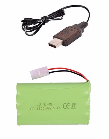 Модель H) Ni-MH 9,6 v 2400mah батарея+ USB зарядное устройство для Rc игрушки автомобиль Танк Поезд Робот Лодка пистолет AA 9,6 v перезаряжаемый аккумулятор - Цвет: Navy Blue