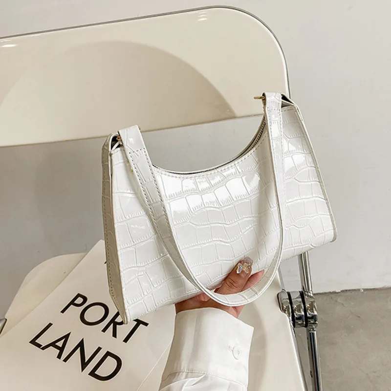 

2022 Fashion Women's Messenger Bag New Stone Pattern Axillary Pouch Handbag Texture Foreign Style Leisure One Shoulder Bag