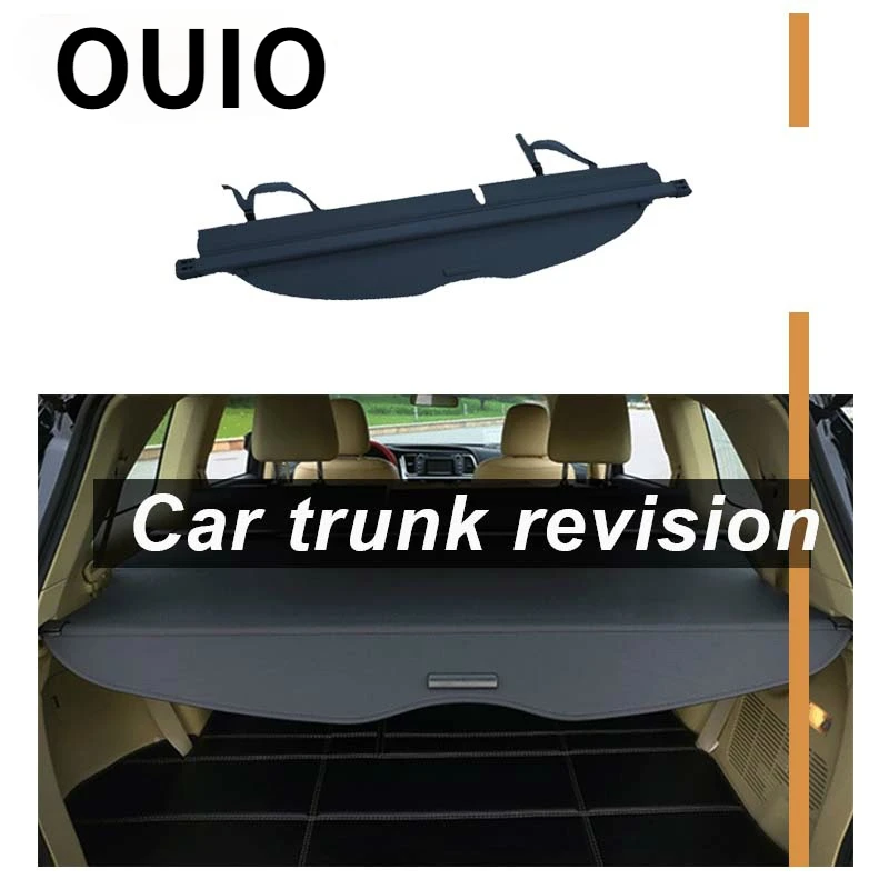 

OUIO 1 компл. Автомобильная задняя багажная Накладка для хранения на заказ для Ford i-MAX автомобильный Стайлинг Черный защитный козырек автомоби...