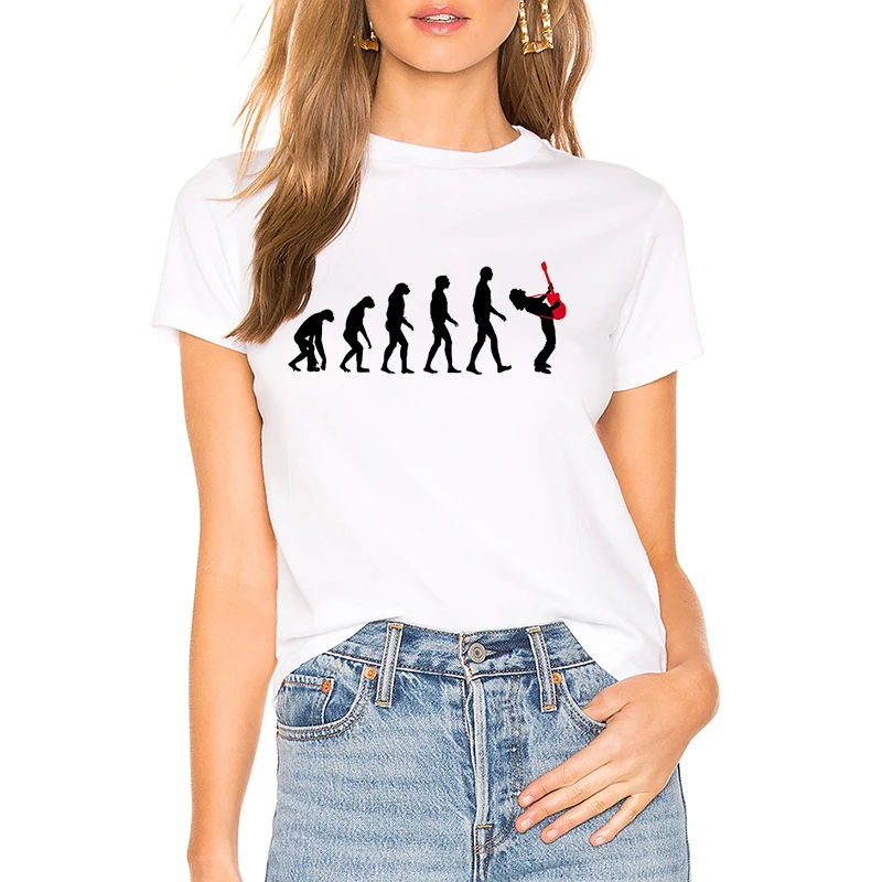 Женская футболка в стиле Рок и ролл панк топ хип-хоп одежда для музыкальных нот