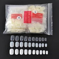 500pcs bag 10 sizes nature transparent white clear french false artificial nail coffin tips diy full nail tips half fake cover
