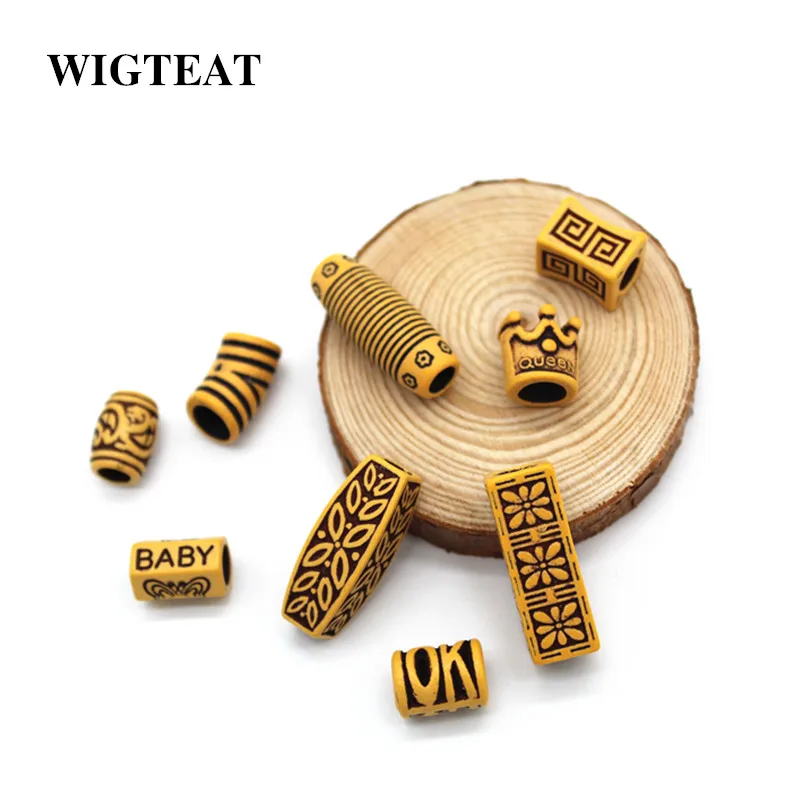 Тесьма для волос dread dreadlock деревянные зажимы манжет цвет около 6 мм/8 мм внутреннее