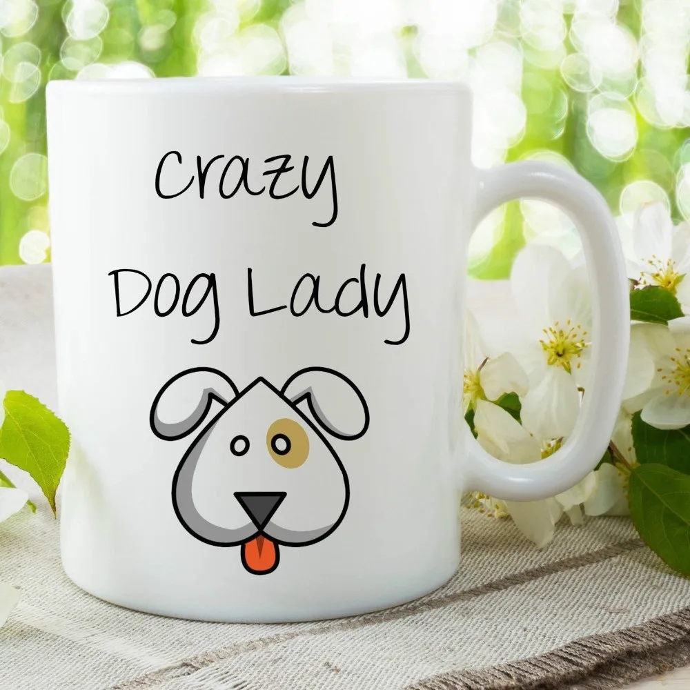 Кружки Crazy Dog Lady офисная фарфоровая кофейные керамические чайные чашки | Дом и сад