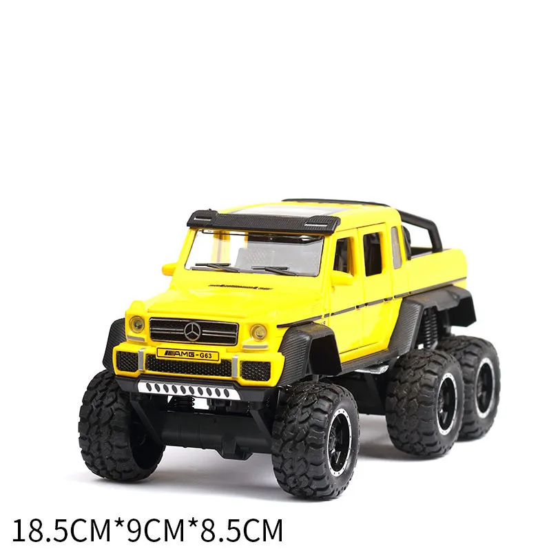 

1:32 Mercedes-Benz G63 G65 SUV Alloy Car Model Benz Brabus 6X6 Simulation Off-Road Vehicle Model Scooter Toys for Kids Gift
