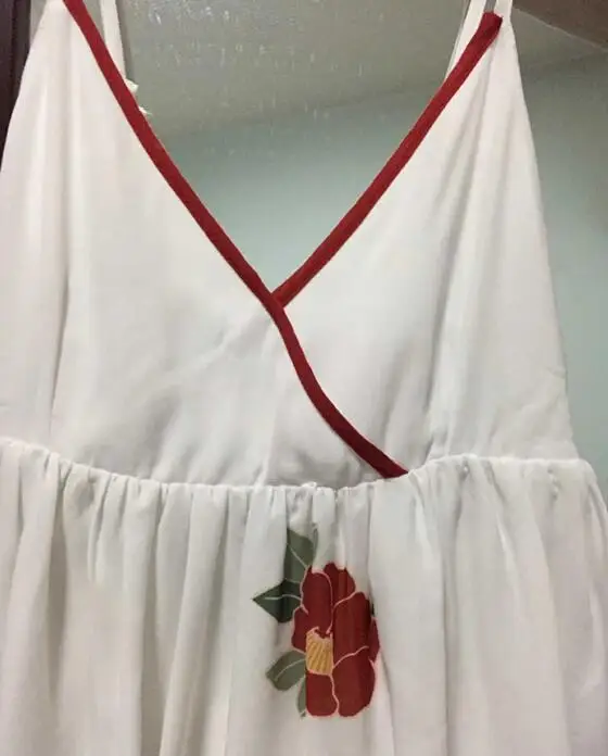 

Summer Spaghetti Strap dress Camellias traditional Chinese style loose dress