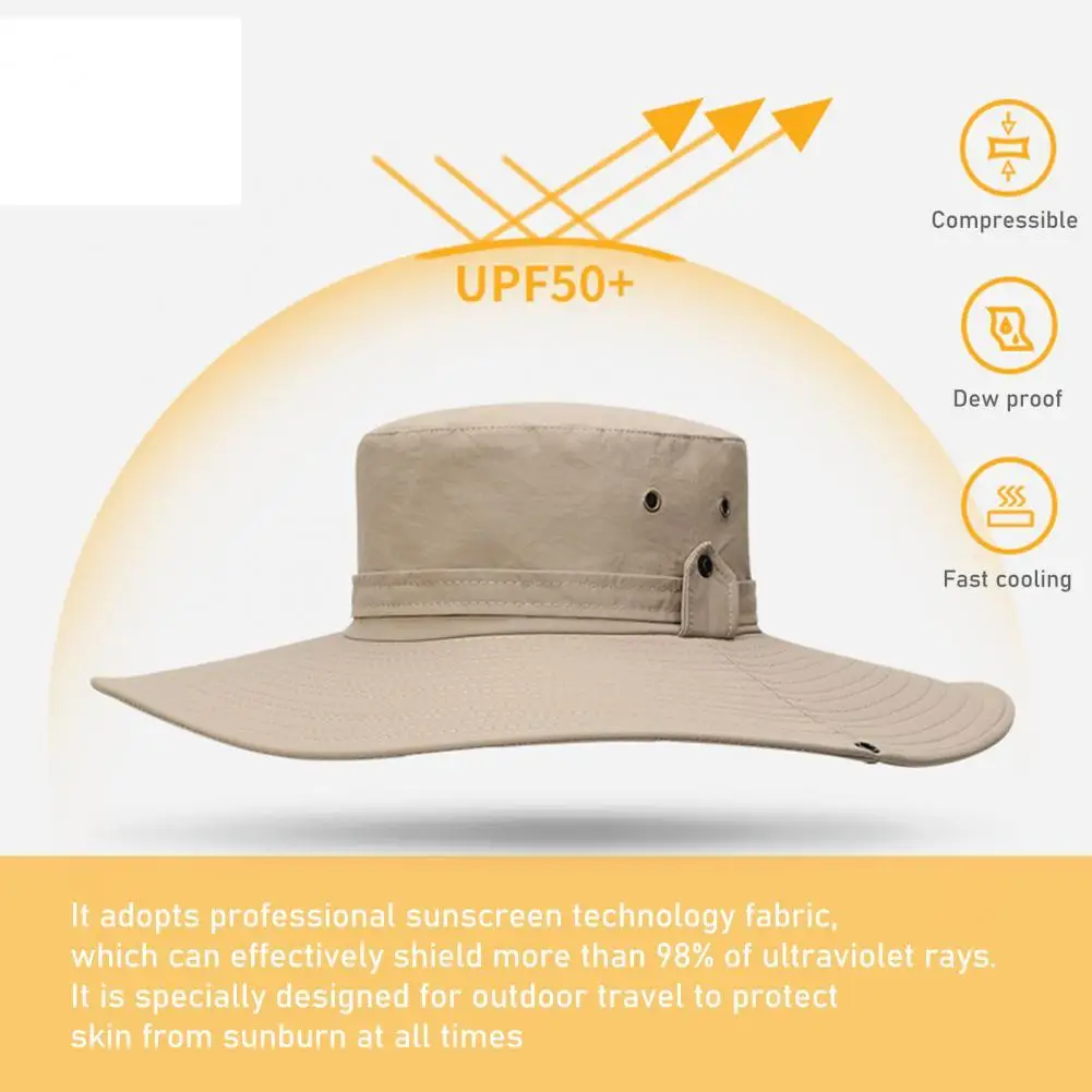 

Bucket Hat Wide Brim UV Protection Polyester Packable Quick Dry Fishing Hat Breathable Comfortable Durable for Fishing