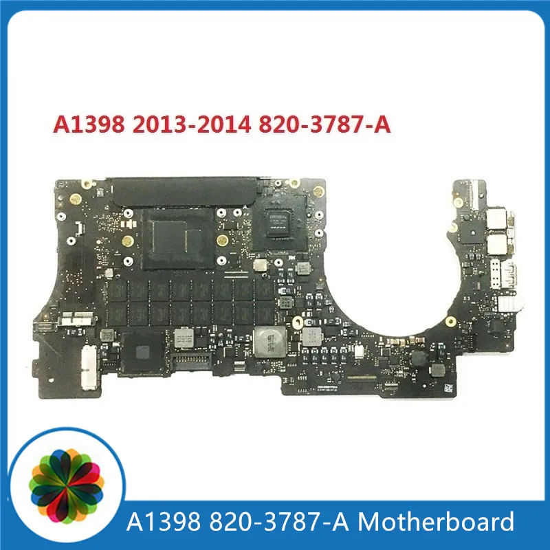 

Original A1398 Motherboard 820-3787-A for MacBook Retina 15"Late 2013 Mid 2014 Logic Board i7 2.3GHz 2.6/2.8GHz 16GB Rams Tested