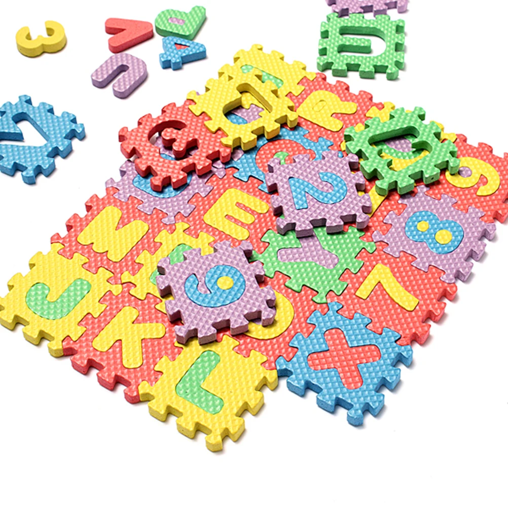 

36 pcs children mini EVA Foam Alphabet Letters Numbers Floor Soft Baby Mat 3d puzzle Kids Educational toys