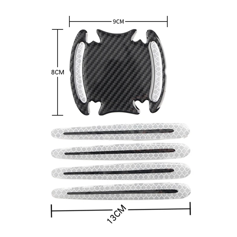 

Car Reflective Sticker Door Handle Bowl Stickers For Toyota Lexus Honda Auto Reflective Strip Warning Safety Accessories