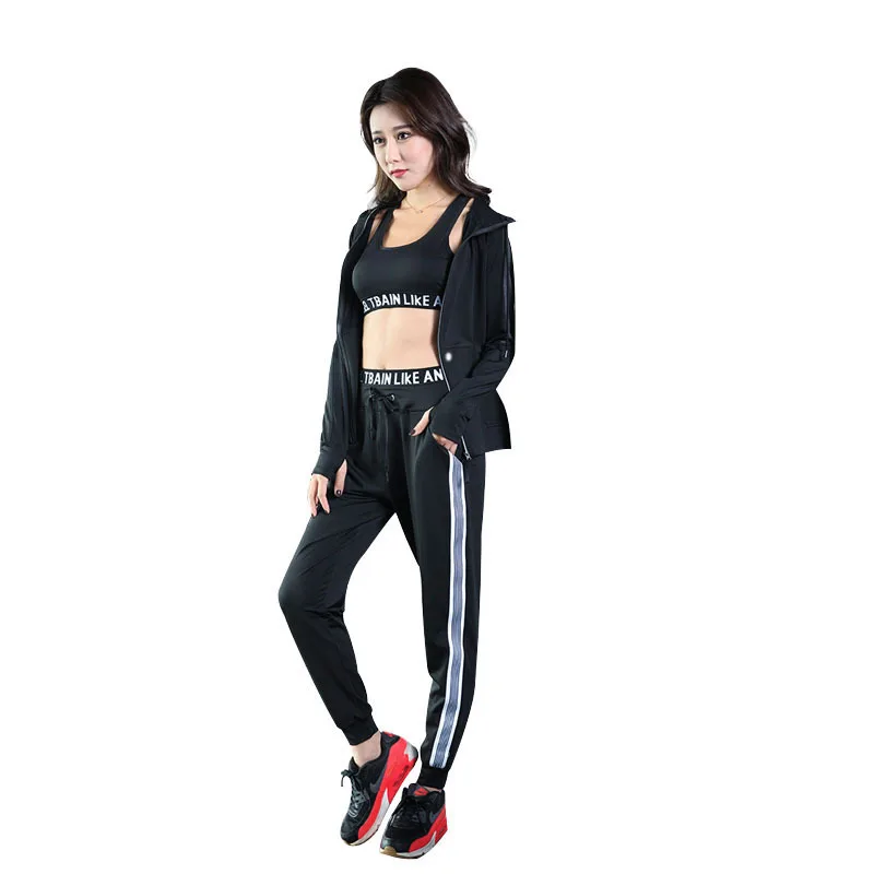 Осенний и зимний женский костюм дышащий сухой с капюшоном пальто жилет брюки три