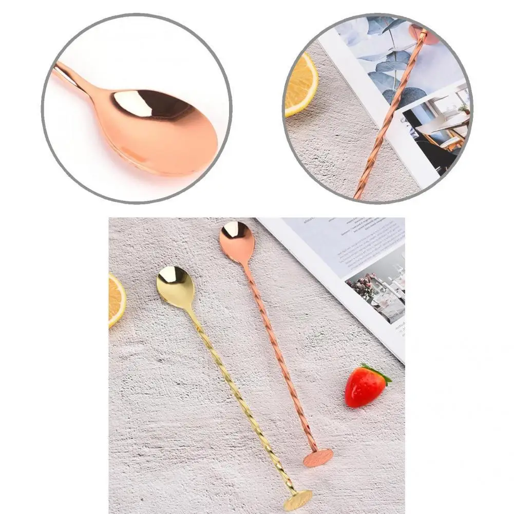 

Attractive Great Coffee Stirring Spoon Wine Mixing Tools Utensil 4 Colors Coffee Spoon Shiny Surface for Party