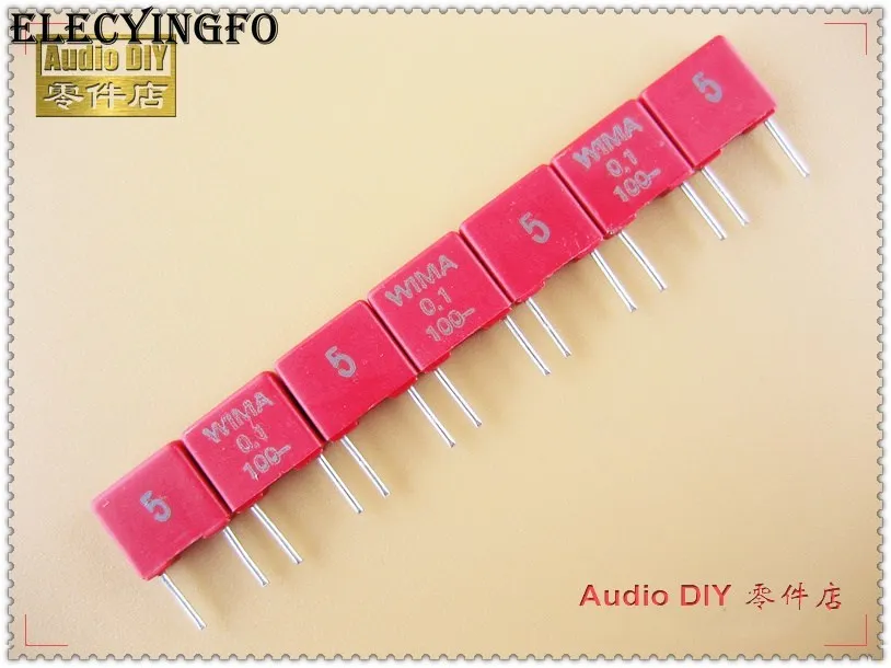 10 шт./50 шт. WIMA MKS2 серии 0 1 мкФ 100V 100v0.1uf 5% пленочный конденсатор 100nF 104 | Электронные