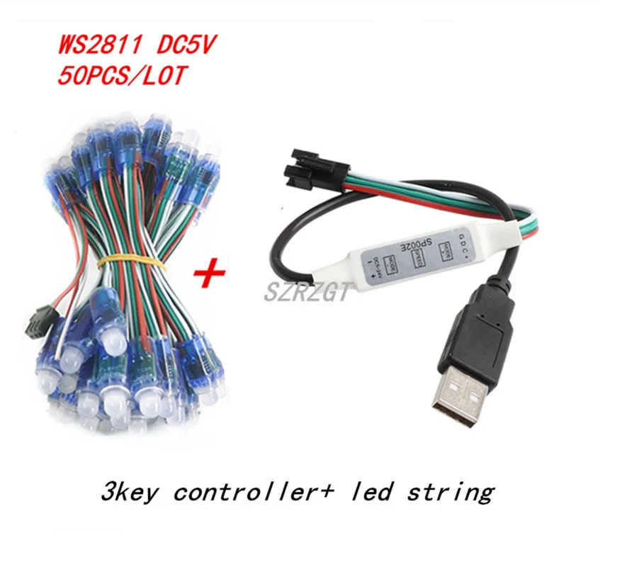 WS2811 RGB светодиодный модуль IP68 Водонепроницаемый DC5V полноцветный пиксельный